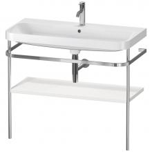 Duravit HP4838O3939 - Happy D.2 Plus C-Shaped Vanity Kit with Sink and Metal Console Nordic White