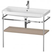 Duravit HP4838O7575 - Happy D.2 Plus C-Shaped Vanity Kit with Sink and Metal Console Linen