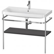 Duravit HP4838O8080 - Happy D.2 Plus C-Shaped Vanity Kit with Sink and Metal Console Graphite