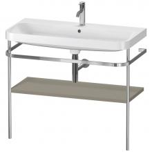 Duravit HP4838O9292 - Happy D.2 Plus C-Shaped Vanity Kit with Sink and Metal Console Stone Gray