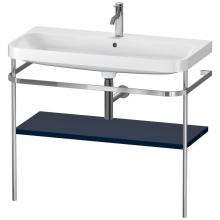 Duravit HP4838O9898 - Happy D.2 Plus C-Shaped Vanity Kit with Sink and Metal Console Midnight Blue