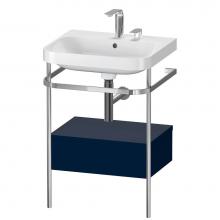 Duravit HP4840E9898 - Happy D.2 Plus C-Shaped Vanity Kit with Sink and Metal Console Midnight Blue