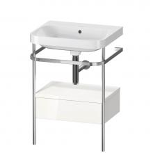 Duravit HP4840N2222 - Happy D.2 Plus C-Shaped Vanity Kit with Sink and Metal Console White