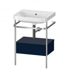 Duravit HP4840N9898 - Happy D.2 Plus C-Shaped Vanity Kit with Sink and Metal Console Midnight Blue