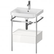 Duravit HP4840O2222 - Happy D.2 Plus C-Shaped Vanity Kit with Sink and Metal Console White