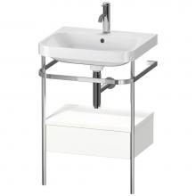 Duravit HP4840O3636 - Happy D.2 Plus C-Shaped Vanity Kit with Sink and Metal Console White