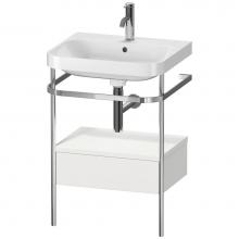 Duravit HP4840O3939 - Happy D.2 Plus C-Shaped Vanity Kit with Sink and Metal Console Nordic White