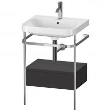 Duravit HP4840O8080 - Happy D.2 Plus C-Shaped Vanity Kit with Sink and Metal Console Graphite