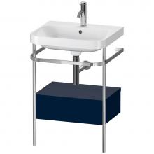 Duravit HP4840O9898 - Happy D.2 Plus C-Shaped Vanity Kit with Sink and Metal Console Midnight Blue