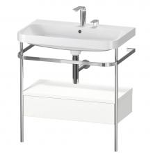 Duravit HP4842E3636 - Happy D.2 Plus C-Shaped Vanity Kit with Sink and Metal Console White