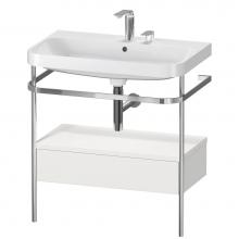 Duravit HP4842E3939 - Happy D.2 Plus C-Shaped Vanity Kit with Sink and Metal Console Nordic White