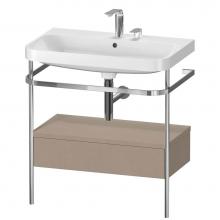 Duravit HP4842E7575 - Happy D.2 Plus C-Shaped Vanity Kit with Sink and Metal Console Linen