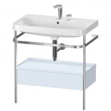 Duravit HP4842E9797 - Duravit Happy D.2 Plus C-Shaped Vanity Kit with Sink and Metal Console Light Blue