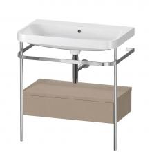 Duravit HP4842N7575 - Happy D.2 Plus C-Shaped Vanity Kit with Sink and Metal Console Linen