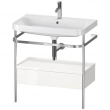 Duravit HP4842O2222 - Happy D.2 Plus C-Shaped Vanity Kit with Sink and Metal Console White