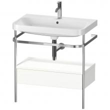 Duravit HP4842O3636 - Happy D.2 Plus C-Shaped Vanity Kit with Sink and Metal Console White