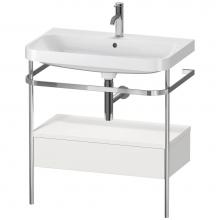 Duravit HP4842O3939 - Happy D.2 Plus C-Shaped Vanity Kit with Sink and Metal Console Nordic White