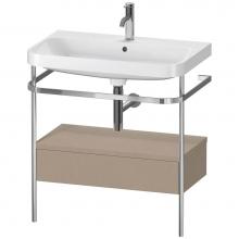 Duravit HP4842O7575 - Happy D.2 Plus C-Shaped Vanity Kit with Sink and Metal Console Linen