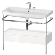 Duravit HP4843E2222 - Happy D.2 Plus C-Shaped Vanity Kit with Sink and Metal Console White