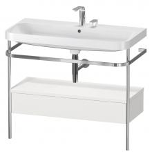 Duravit HP4843E3939 - Happy D.2 Plus C-Shaped Vanity Kit with Sink and Metal Console Nordic White