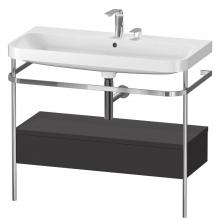 Duravit HP4843E8080 - Happy D.2 Plus C-Shaped Vanity Kit with Sink and Metal Console Graphite