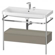 Duravit HP4843E9292 - Happy D.2 Plus C-Shaped Vanity Kit with Sink and Metal Console Stone Gray