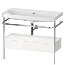 Duravit HP4843N2222 - Happy D.2 Plus C-Shaped Vanity Kit with Sink and Metal Console White