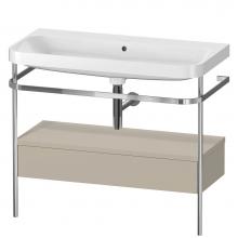 Duravit HP4843N6060 - Happy D.2 Plus C-Shaped Vanity Kit with Sink and Metal Console Taupe