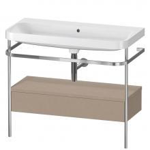 Duravit HP4843N7575 - Happy D.2 Plus C-Shaped Vanity Kit with Sink and Metal Console Linen