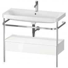 Duravit HP4843O2222 - Happy D.2 Plus C-Shaped Vanity Kit with Sink and Metal Console White