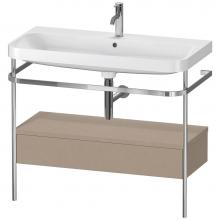 Duravit HP4843O7575 - Happy D.2 Plus C-Shaped Vanity Kit with Sink and Metal Console Linen