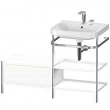 Duravit HP4845E3636 - Happy D.2 Plus C-Shaped Vanity Kit with Sink and Metal Console White