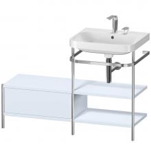 Duravit HP4845E9797 - Duravit Happy D.2 Plus C-Shaped Vanity Kit with Sink and Metal Console Light Blue