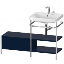 Duravit HP4845E9898 - Happy D.2 Plus C-Shaped Vanity Kit with Sink and Metal Console Midnight Blue