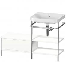 Duravit HP4845N3636 - Happy D.2 Plus C-Shaped Vanity Kit with Sink and Metal Console White