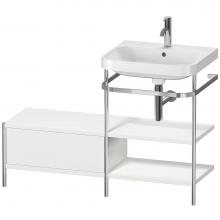 Duravit HP4845O3939 - Happy D.2 Plus C-Shaped Vanity Kit with Sink and Metal Console Nordic White