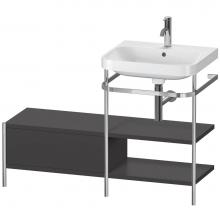 Duravit HP4845O8080 - Happy D.2 Plus C-Shaped Vanity Kit with Sink and Metal Console Graphite