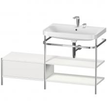 Duravit HP4847E3939 - Happy D.2 Plus C-Shaped Vanity Kit with Sink and Metal Console Nordic White