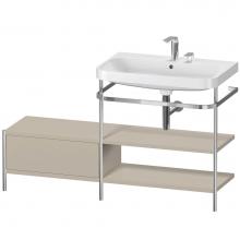 Duravit HP4847E6060 - Happy D.2 Plus C-Shaped Vanity Kit with Sink and Metal Console Taupe