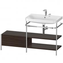 Duravit HP4847E6969 - Happy D.2 Plus C-Shaped Vanity Kit with Sink and Metal Console Walnut Brushed