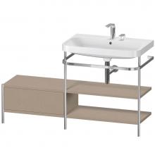 Duravit HP4847E7575 - Happy D.2 Plus C-Shaped Vanity Kit with Sink and Metal Console Linen