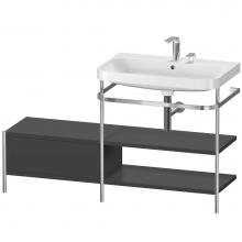 Duravit HP4847E8080 - Happy D.2 Plus C-Shaped Vanity Kit with Sink and Metal Console Graphite