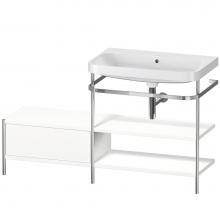 Duravit HP4847N3636 - Happy D.2 Plus C-Shaped Vanity Kit with Sink and Metal Console White