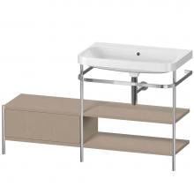 Duravit HP4847N7575 - Happy D.2 Plus C-Shaped Vanity Kit with Sink and Metal Console Linen