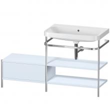 Duravit HP4847N9797 - Duravit Happy D.2 Plus C-Shaped Vanity Kit with Sink and Metal Console Light Blue