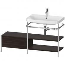 Duravit HP4847O6969 - Happy D.2 Plus C-Shaped Vanity Kit with Sink and Metal Console Walnut Brushed