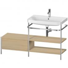 Duravit HP4847O7171 - Happy D.2 Plus C-Shaped Vanity Kit with Sink and Metal Console Mediterranean Oak