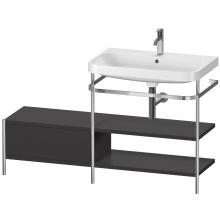 Duravit HP4847O8080 - Happy D.2 Plus C-Shaped Vanity Kit with Sink and Metal Console Graphite