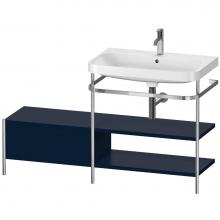 Duravit HP4847O9898 - Happy D.2 Plus C-Shaped Vanity Kit with Sink and Metal Console Midnight Blue