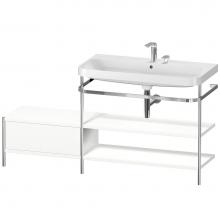 Duravit HP4848E3636 - Happy D.2 Plus C-Shaped Vanity Kit with Sink and Metal Console White